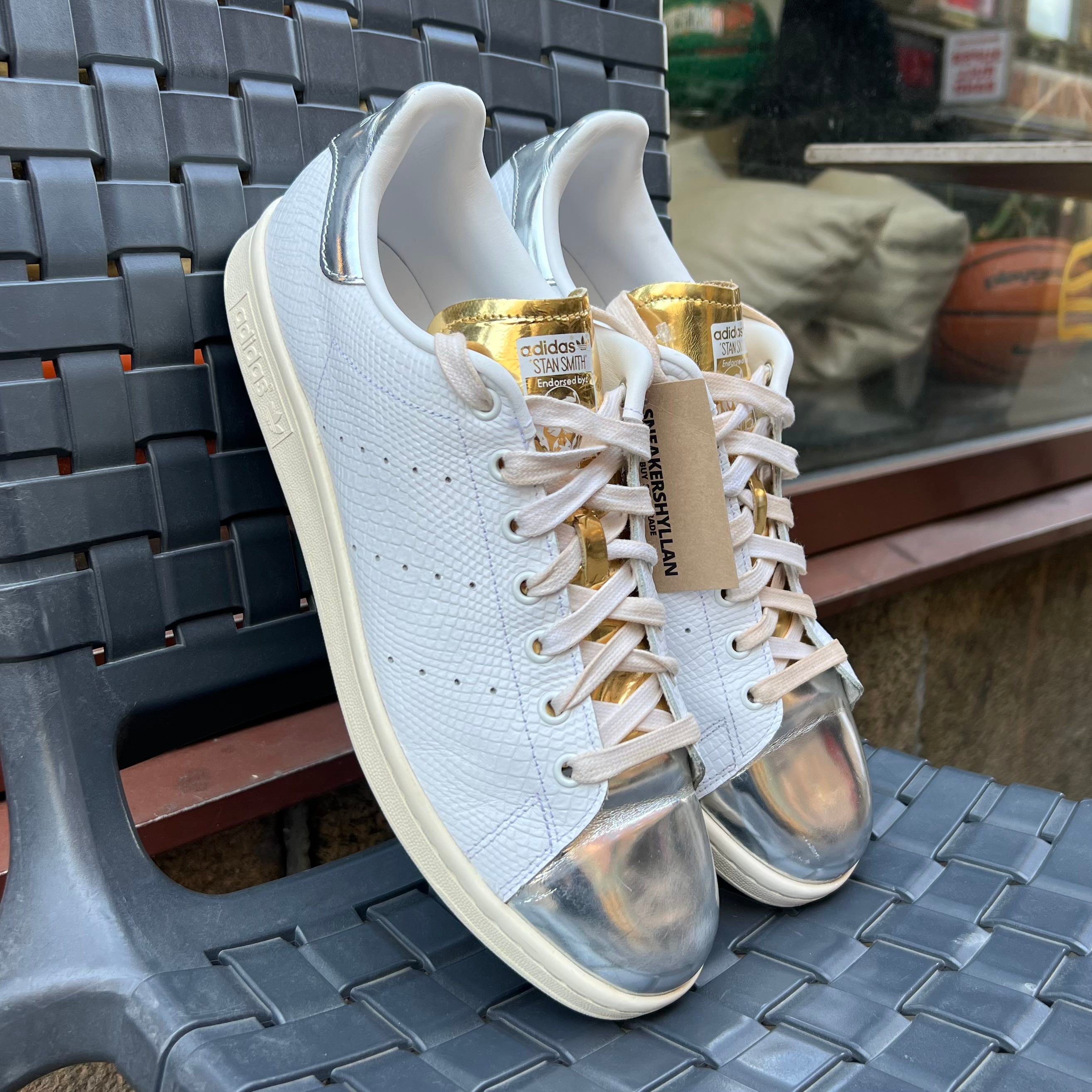 Adidas Stan Smith White Silver Gold