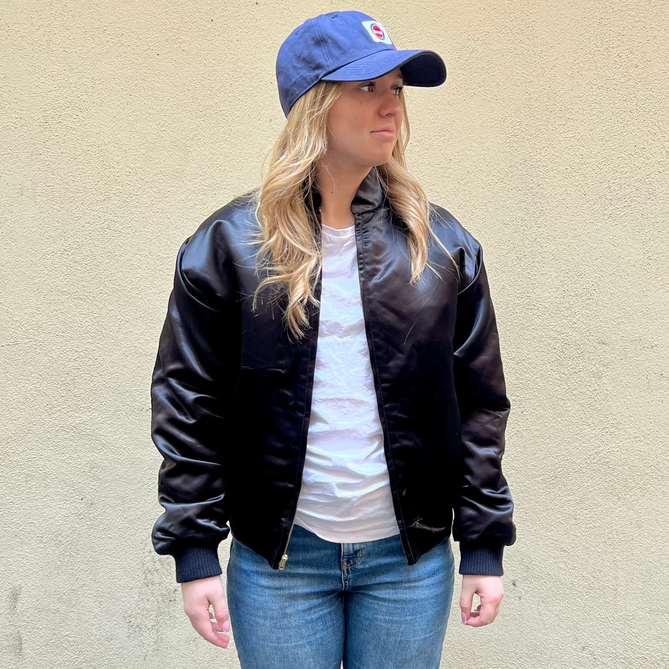Caribbean Sea Black Satin Jacket