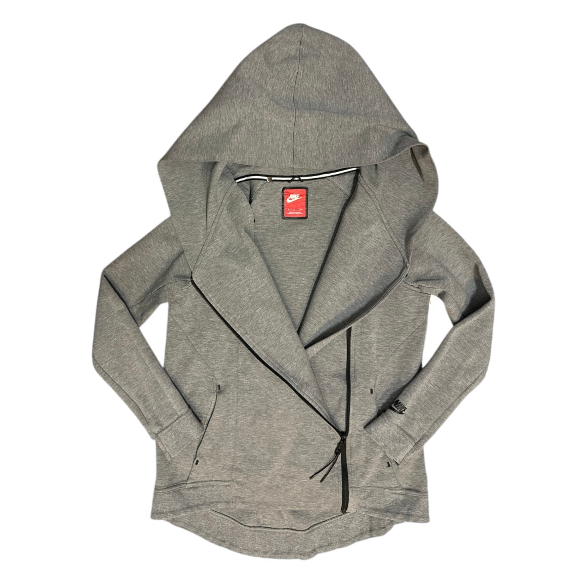 Nike Hoodie Tech Fleece Cape Carbon Heather Grey (W)
