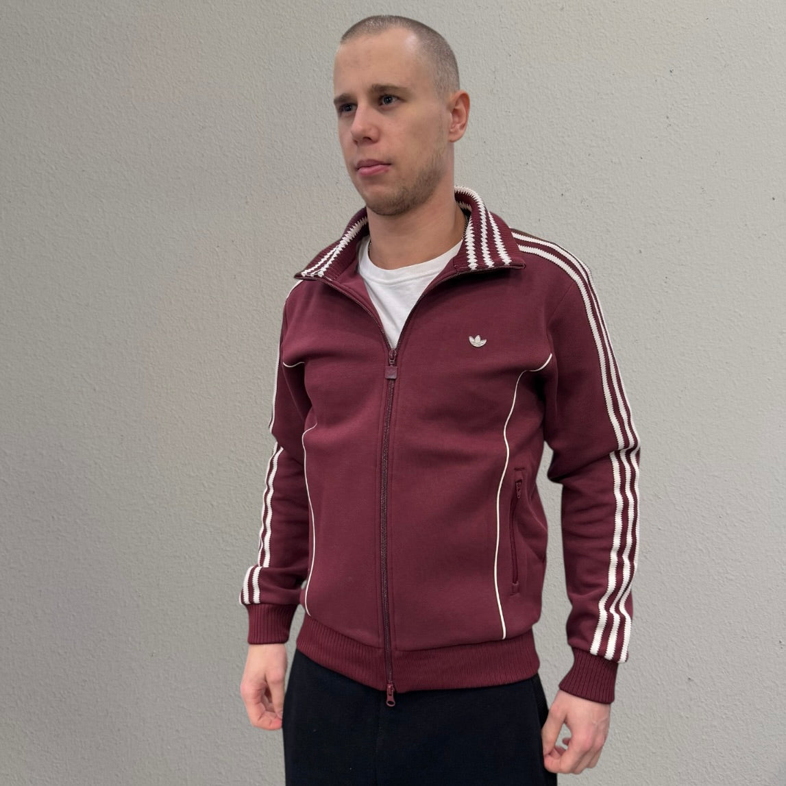Adidas Premium Burgundy Red Track Top
