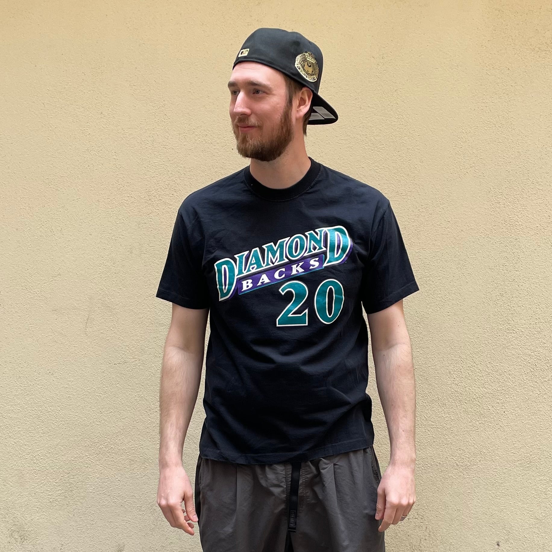 Majestic Arizona Diamondbacks Gonzalez #20 Black Tshirt