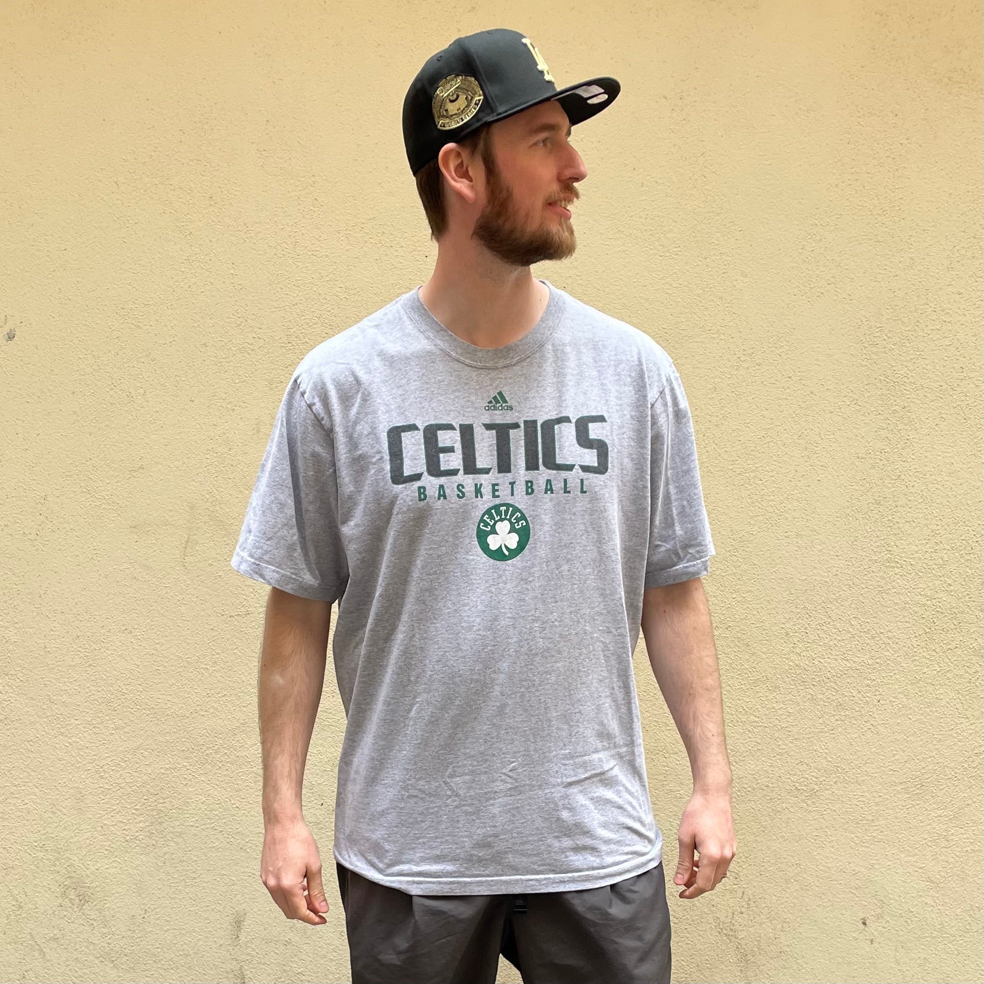 Adidas Celtics Basketball Grey Tshirt