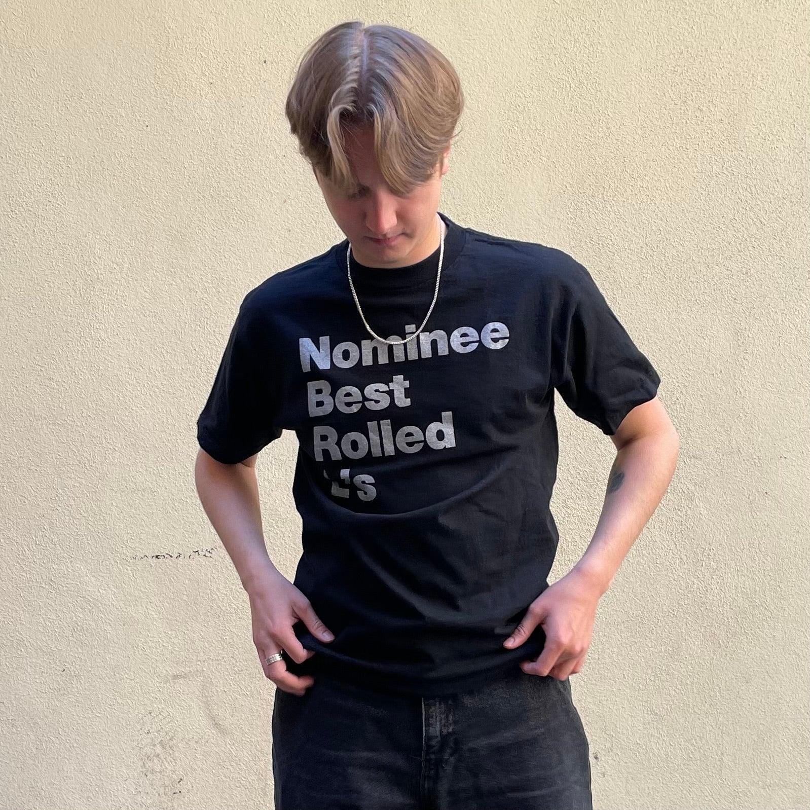 Stones Throw Nominee Best Rolled Ls Black Tshirt