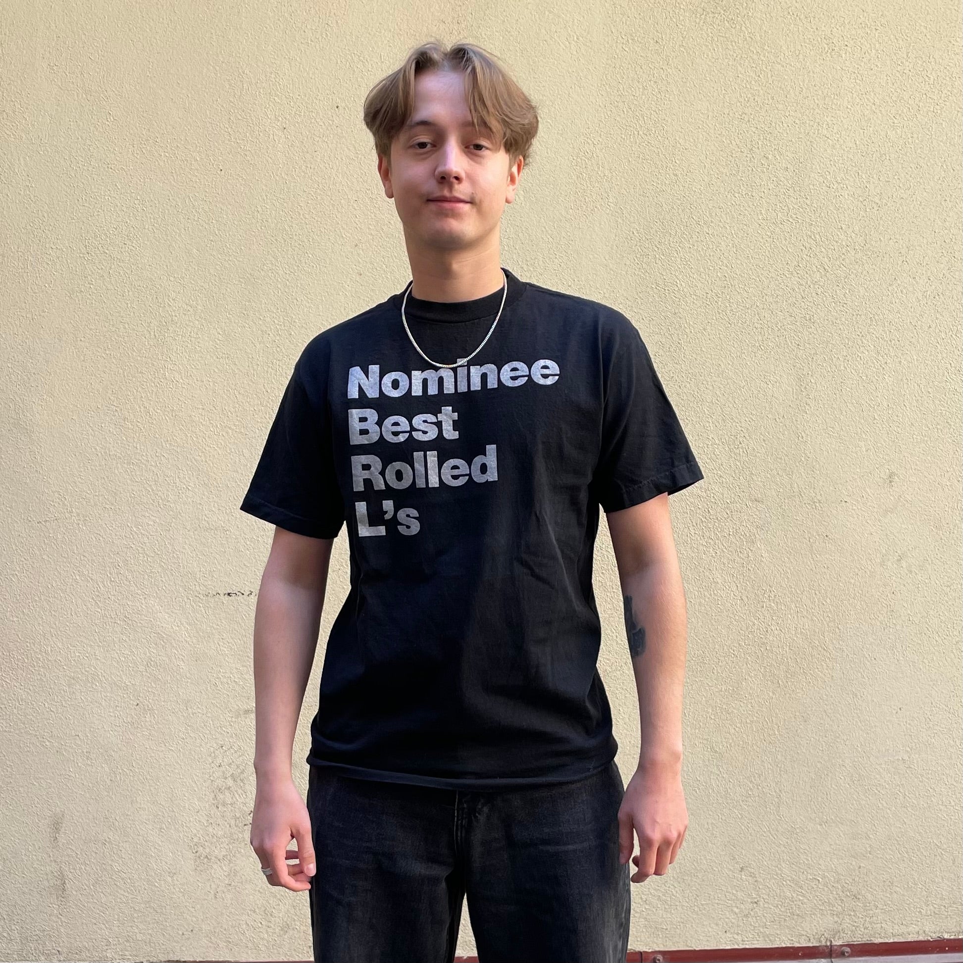 Stones Throw Nominee Best Rolled Ls Black Tshirt