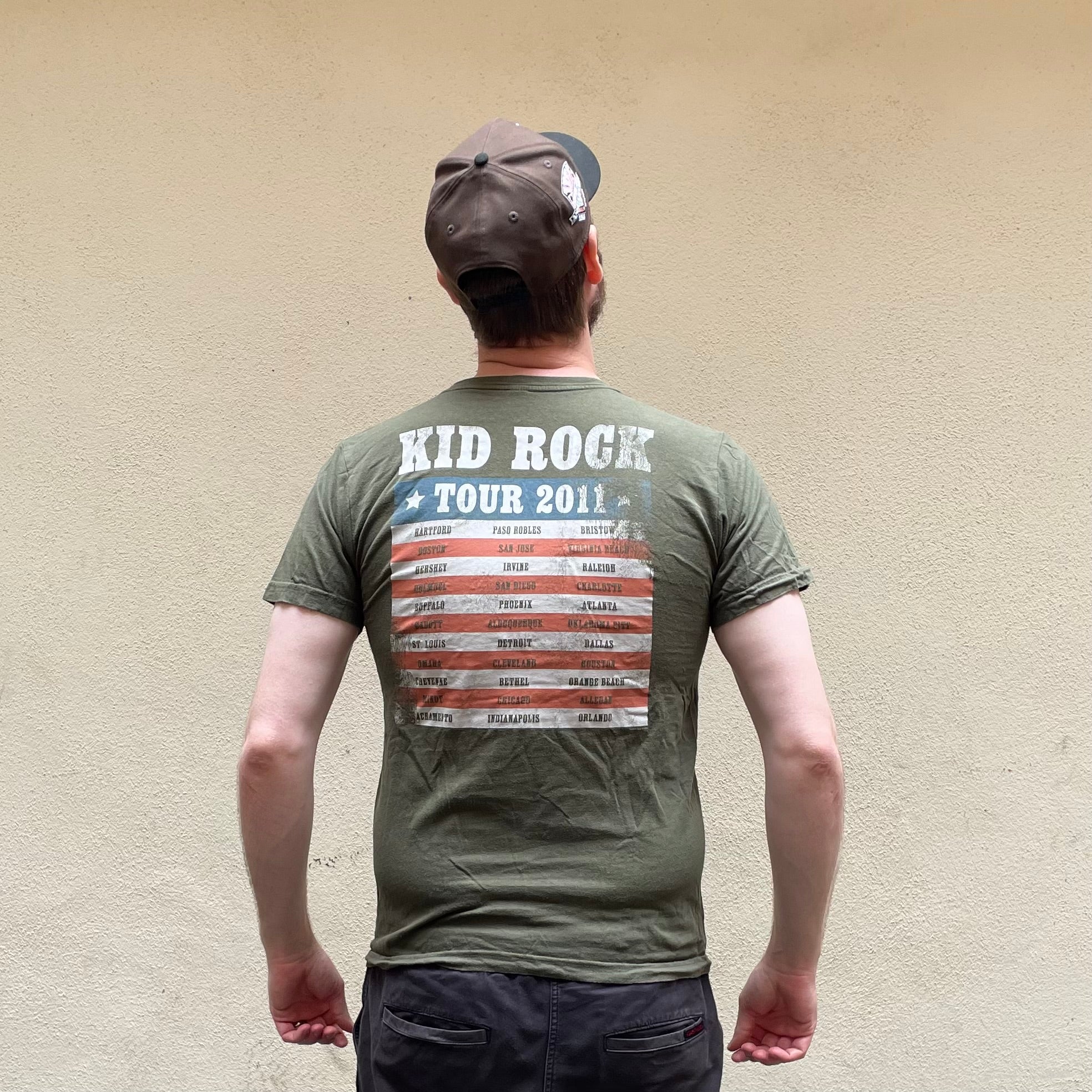 Kid Rock 2011 Born Free Tour Green Tshirt