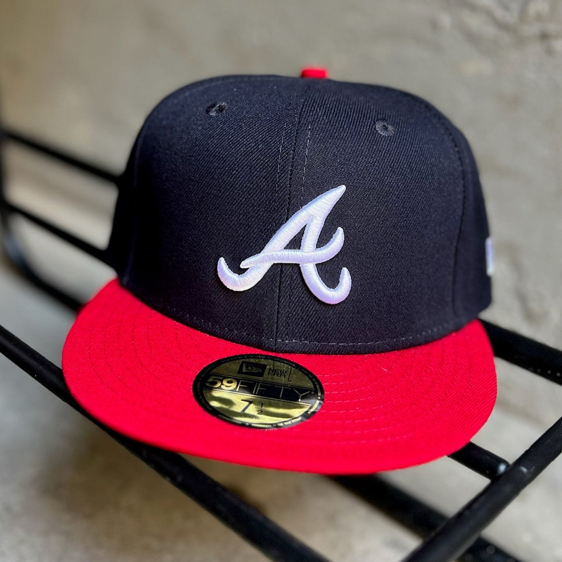 New Era Atlanta Braves Navy/Red Fitted Cap