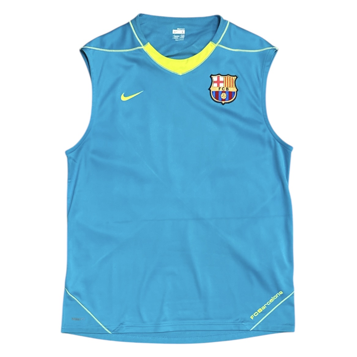 Nike FC Barcelona 2007/2008 Blue Neon Training Vest
