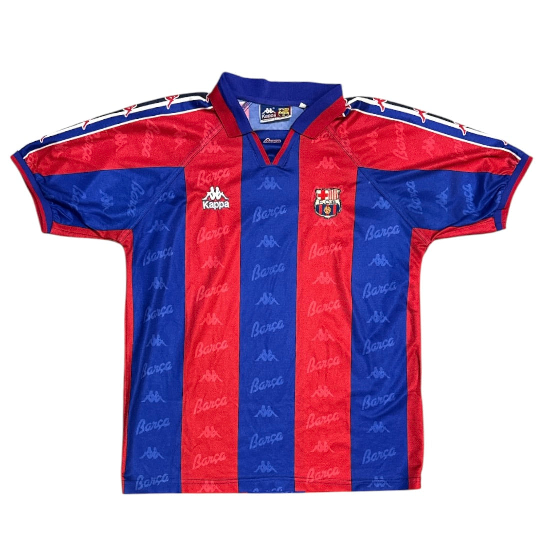 Vintage Kappa FC Barcelona 1996/1997 Home Football Jersey