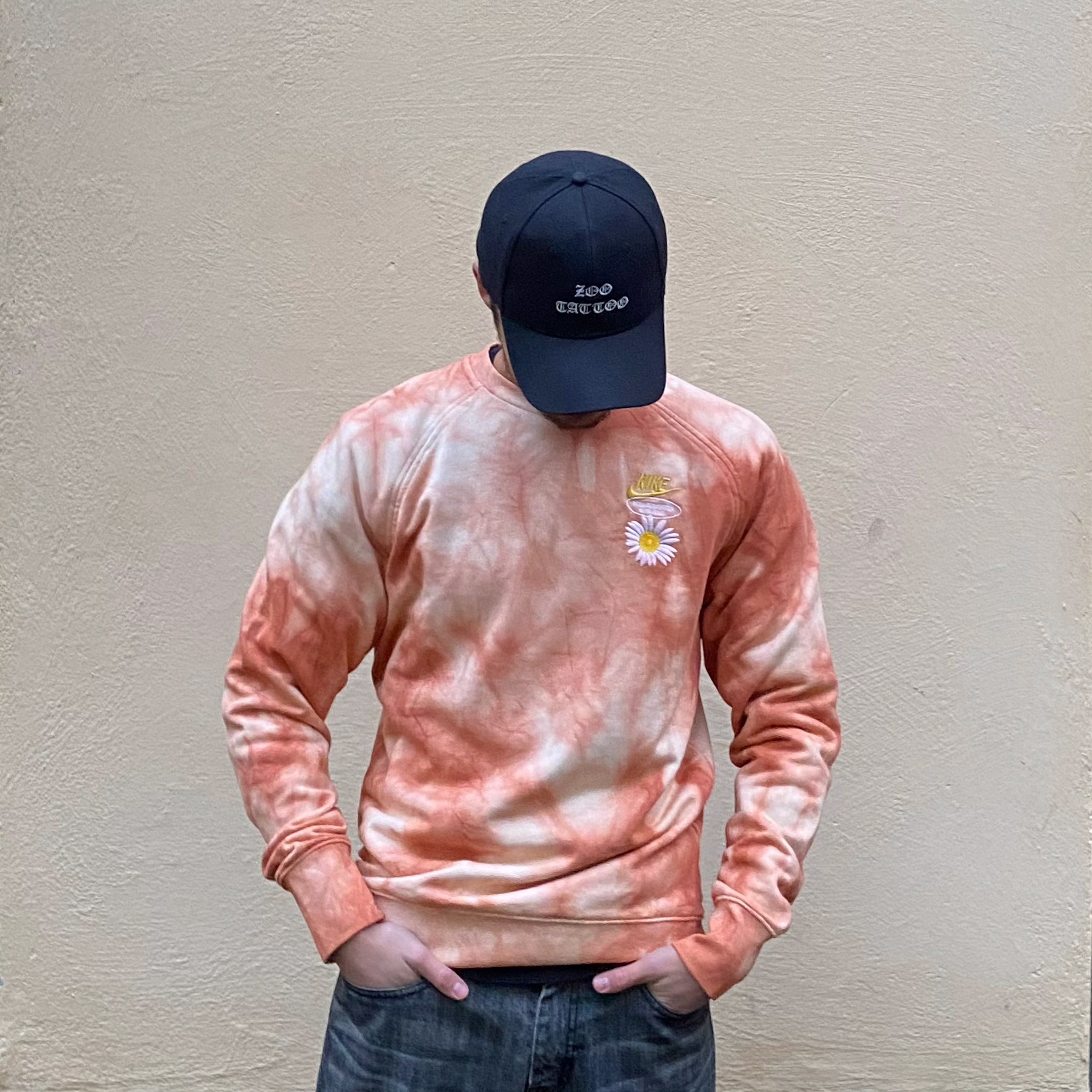 Nike Orange Tiedye Daisy Sweatshirt