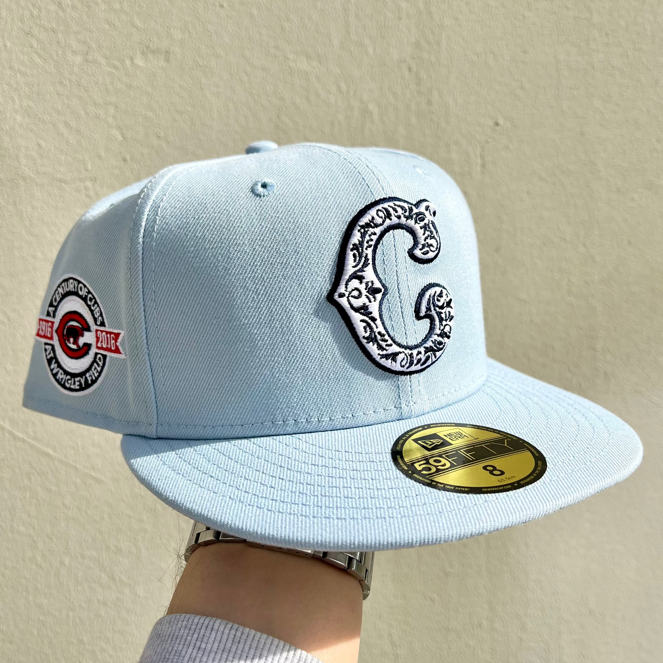 New Era Cincinnati Reds Light Blue Fitted Cap