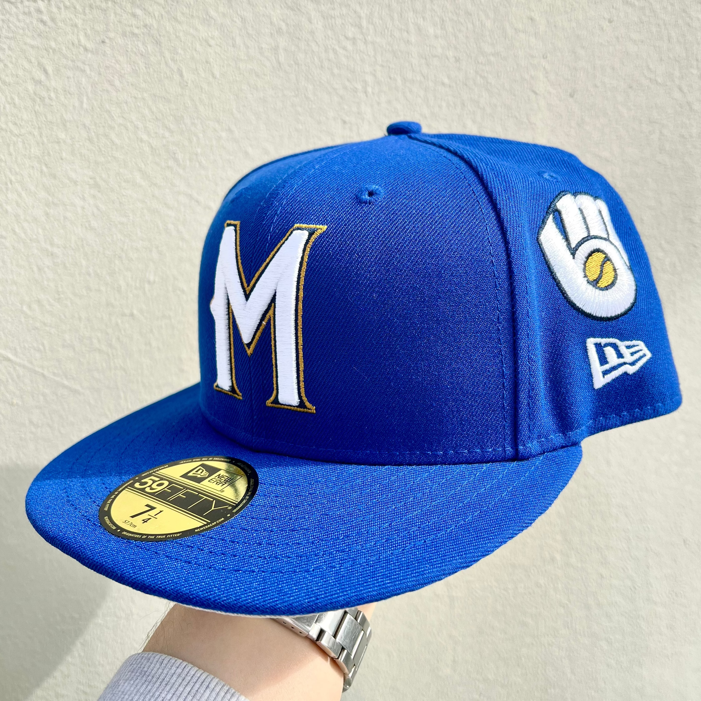 New Era Cooperstown Milwaukee Brewers Multi Logo Fitted Cap