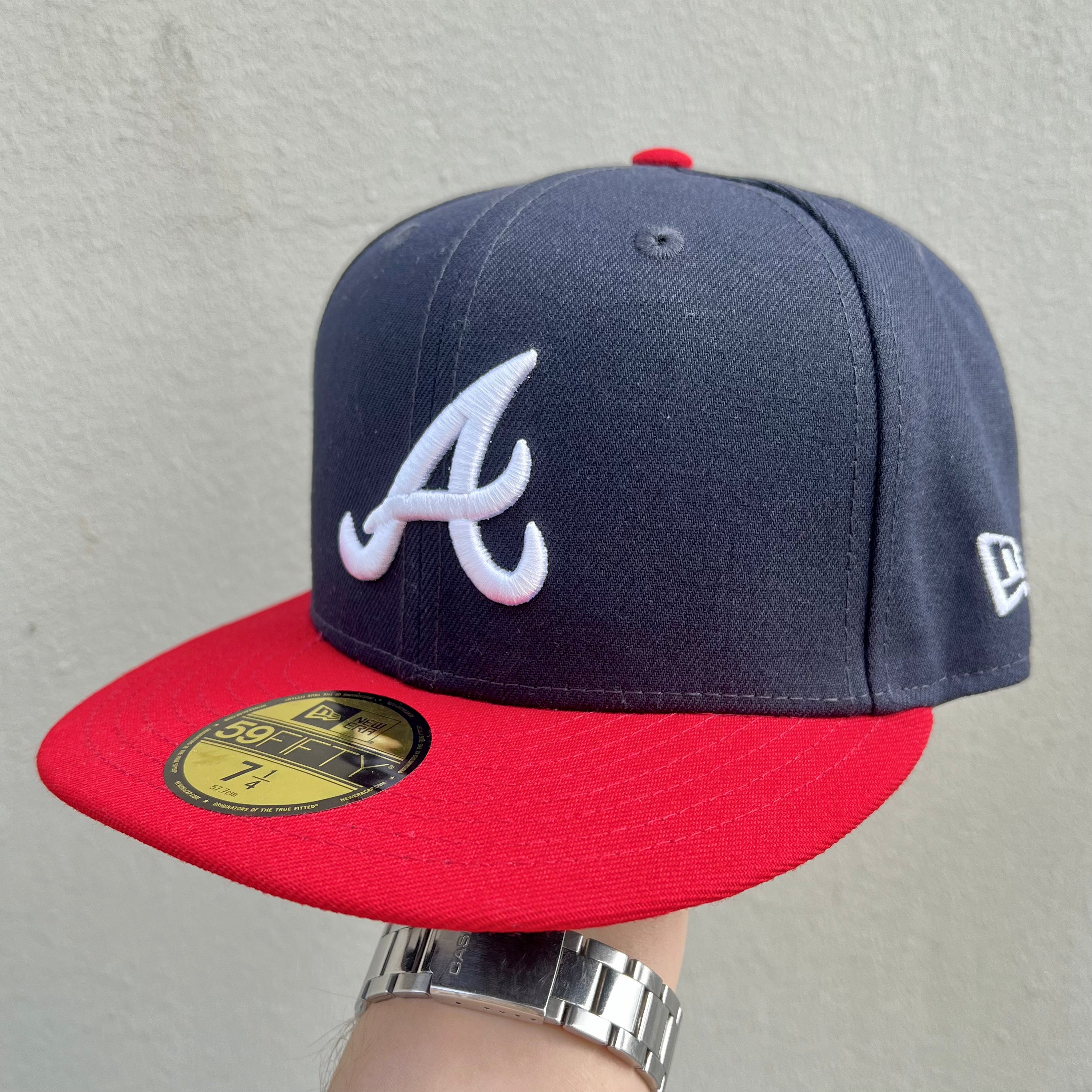 New Era Atlanta Braves Navy/Red Fitted Cap