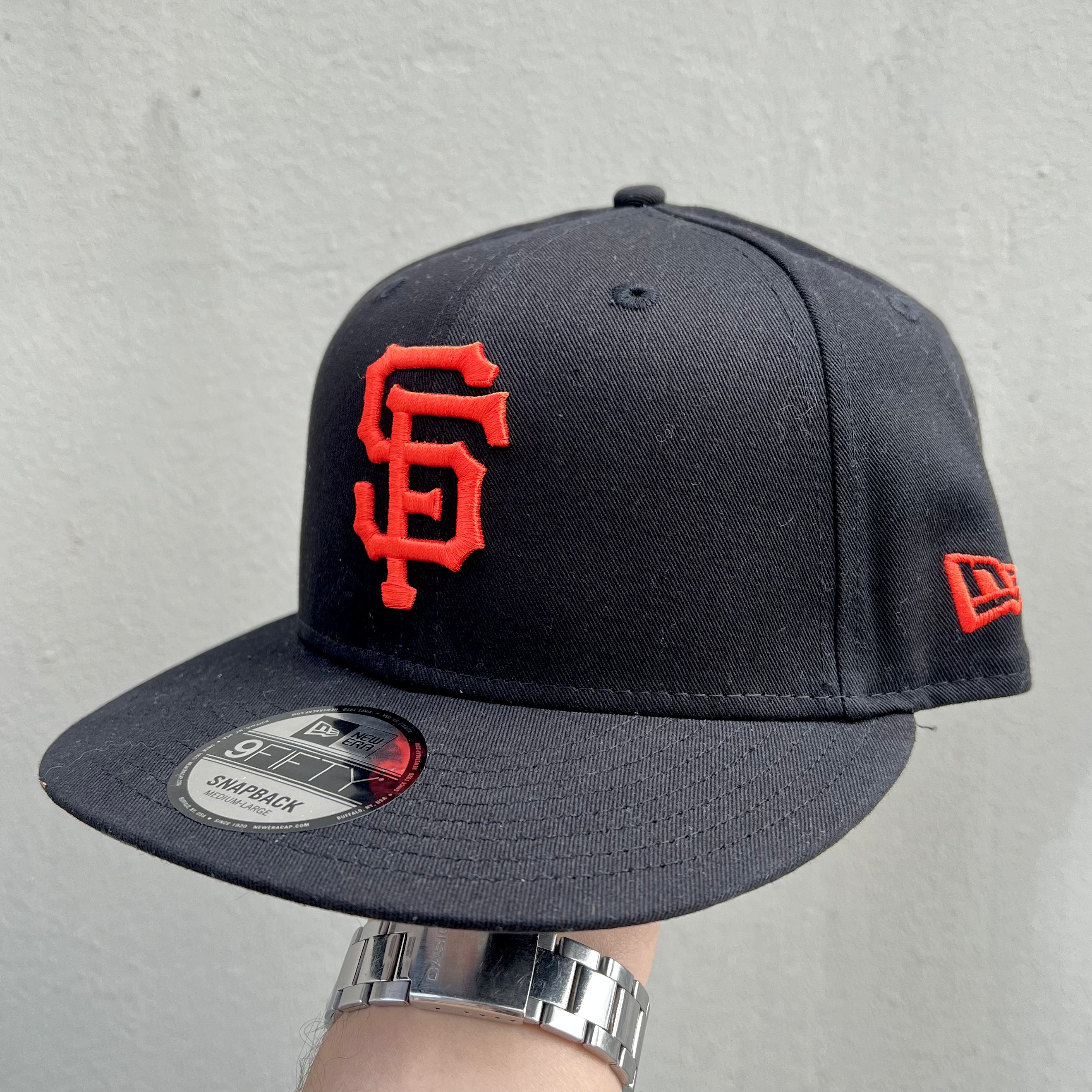 New Era San Francisco Giants Black Orange Snapback Cap