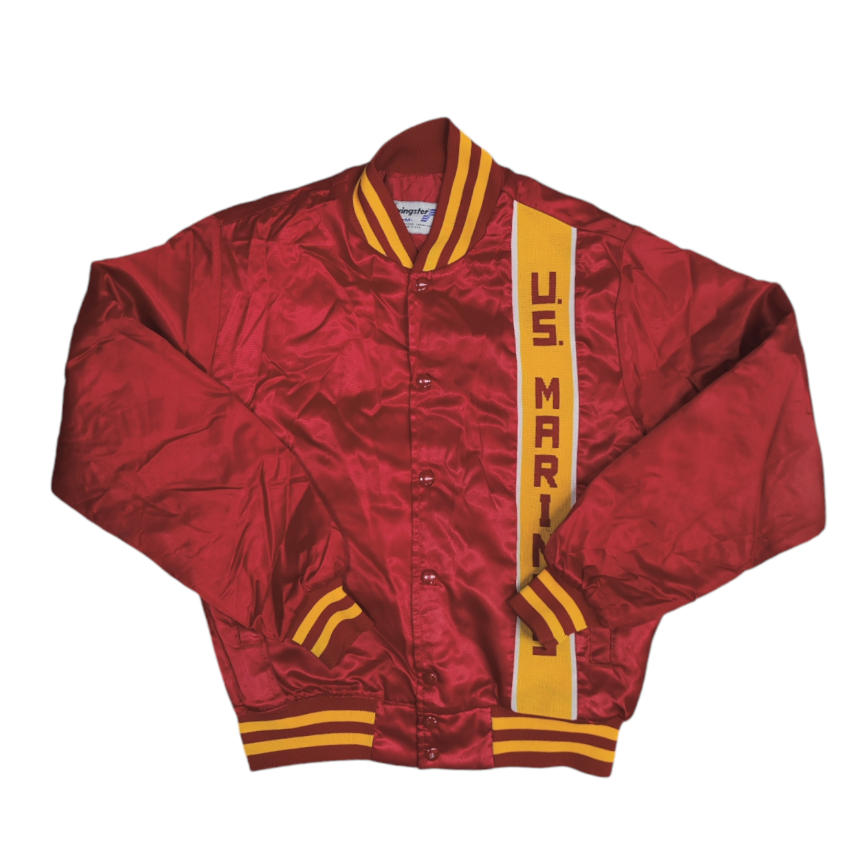 US Marines Red Yellow Satin Jacket