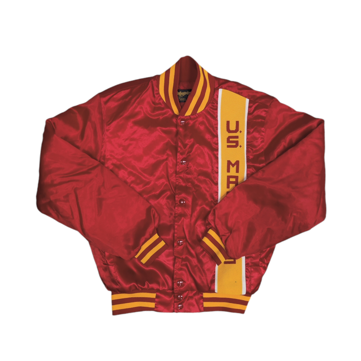 US Marines Red Yellow Satin Jacket