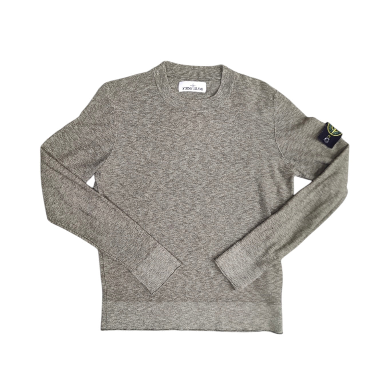 Stone Island Green Wool Knit Sweatshirt