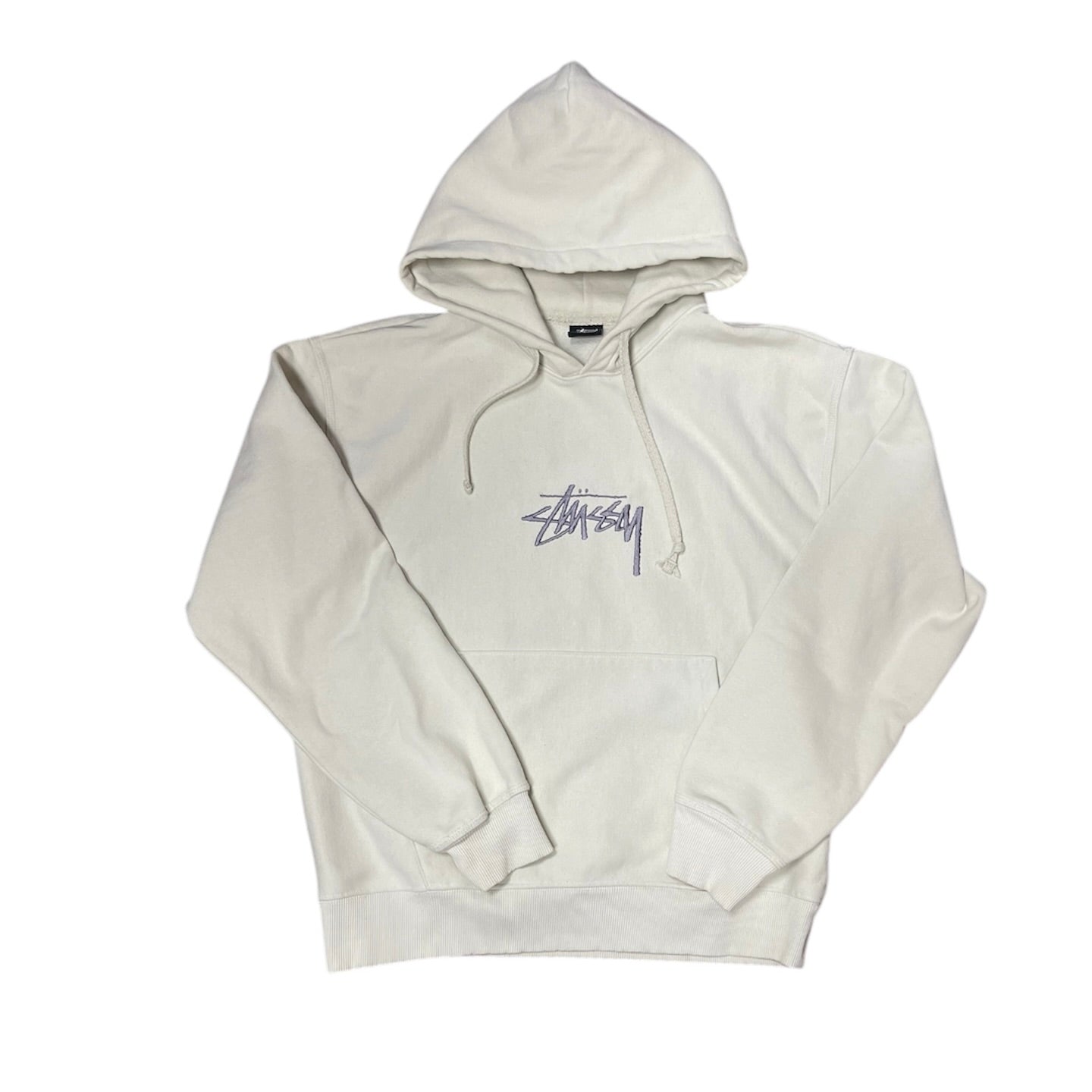 Stussy Stock Logo Applique Hoodie Ash Heather