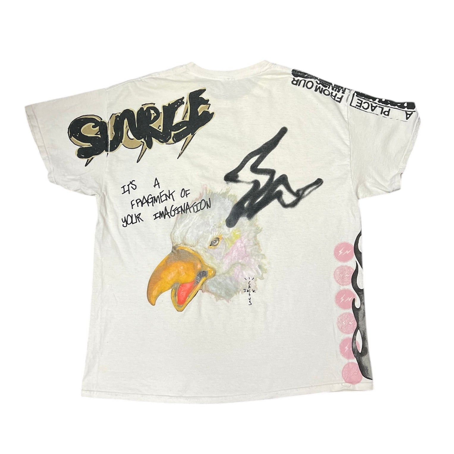 Travis Scott Cactus Jack For Fragment Sunrise White Tshirt