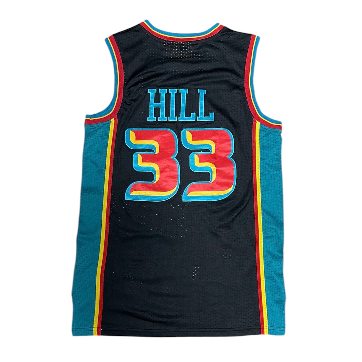 Mitchell & Ness Hardwood Classics Detroit Pistons Hill #33 Basketball Jersey