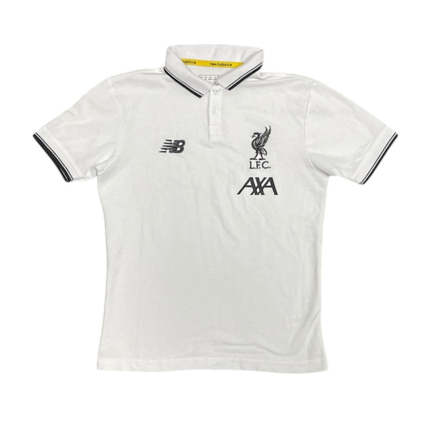 New Balance Liverpool FC White Football Polo Shirt (Youth)