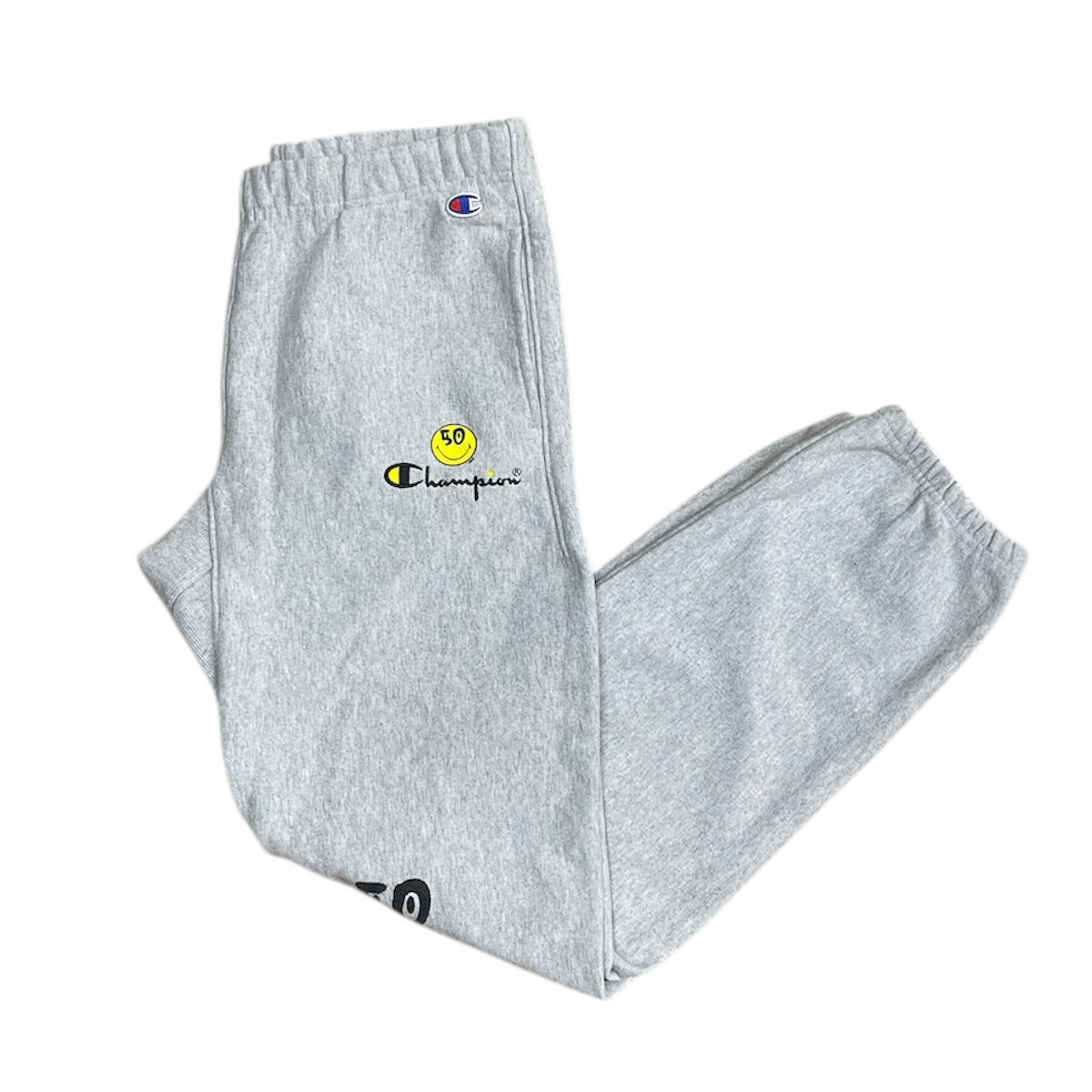 Champion x Smiley Reverse Weave Grey Sweat Pants