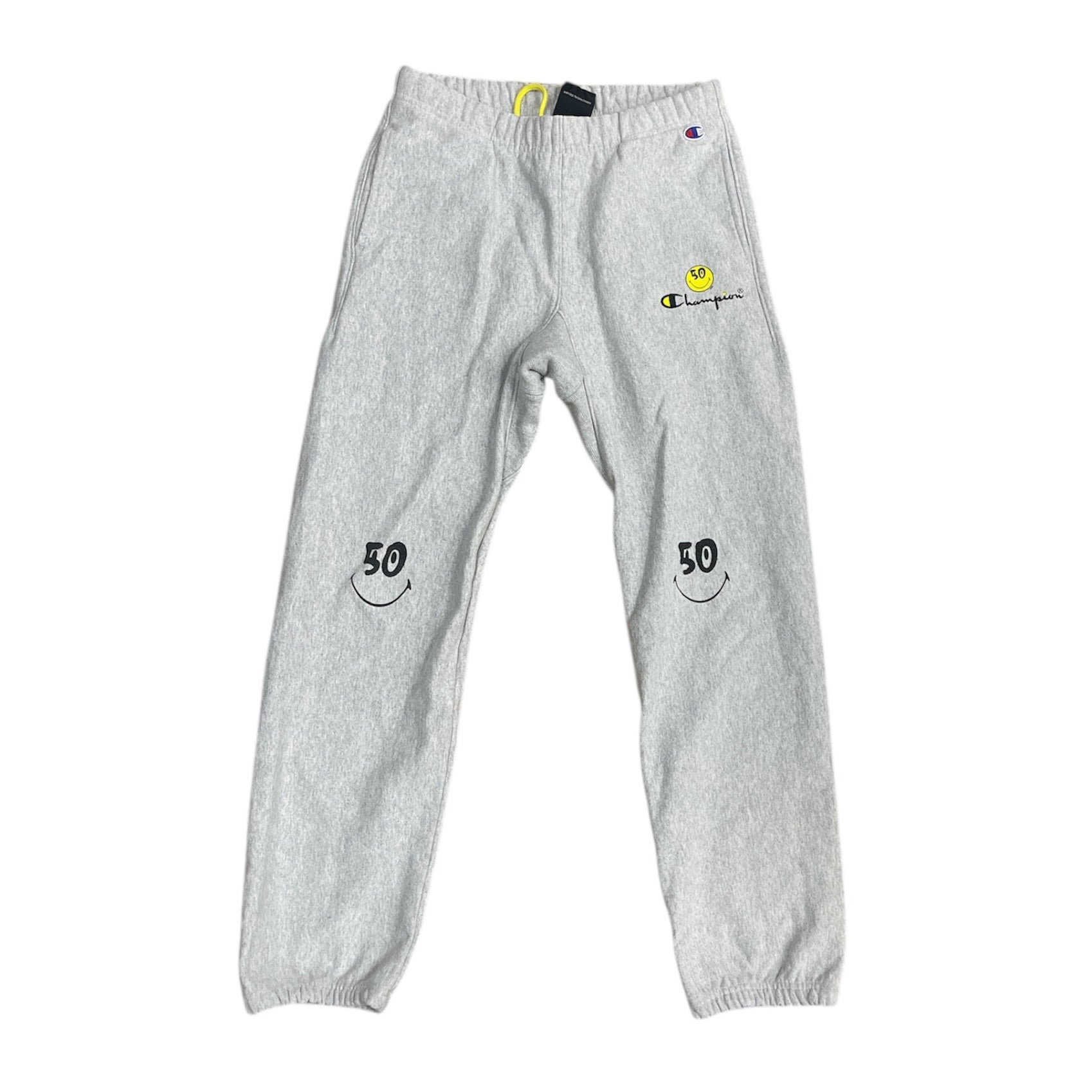 Champion x Smiley Reverse Weave Grey Sweat Pants