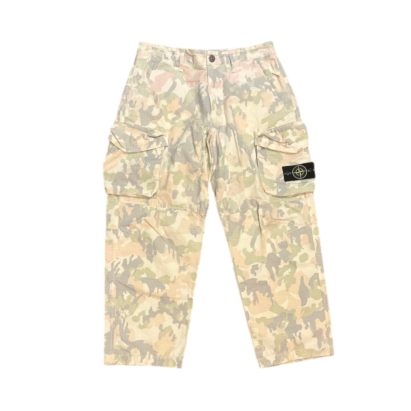 Supreme X Stone Island Reactive Ice Camo Ripstop Cargo Pants