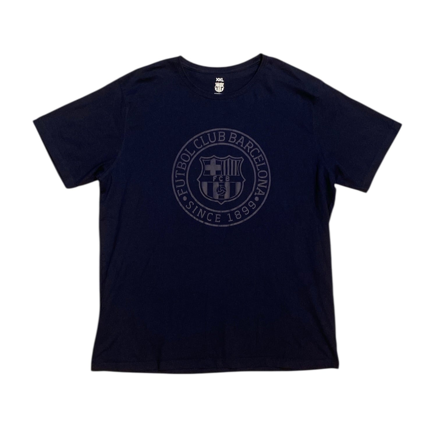 Barcelona FC Large Badge Navy Tshirt