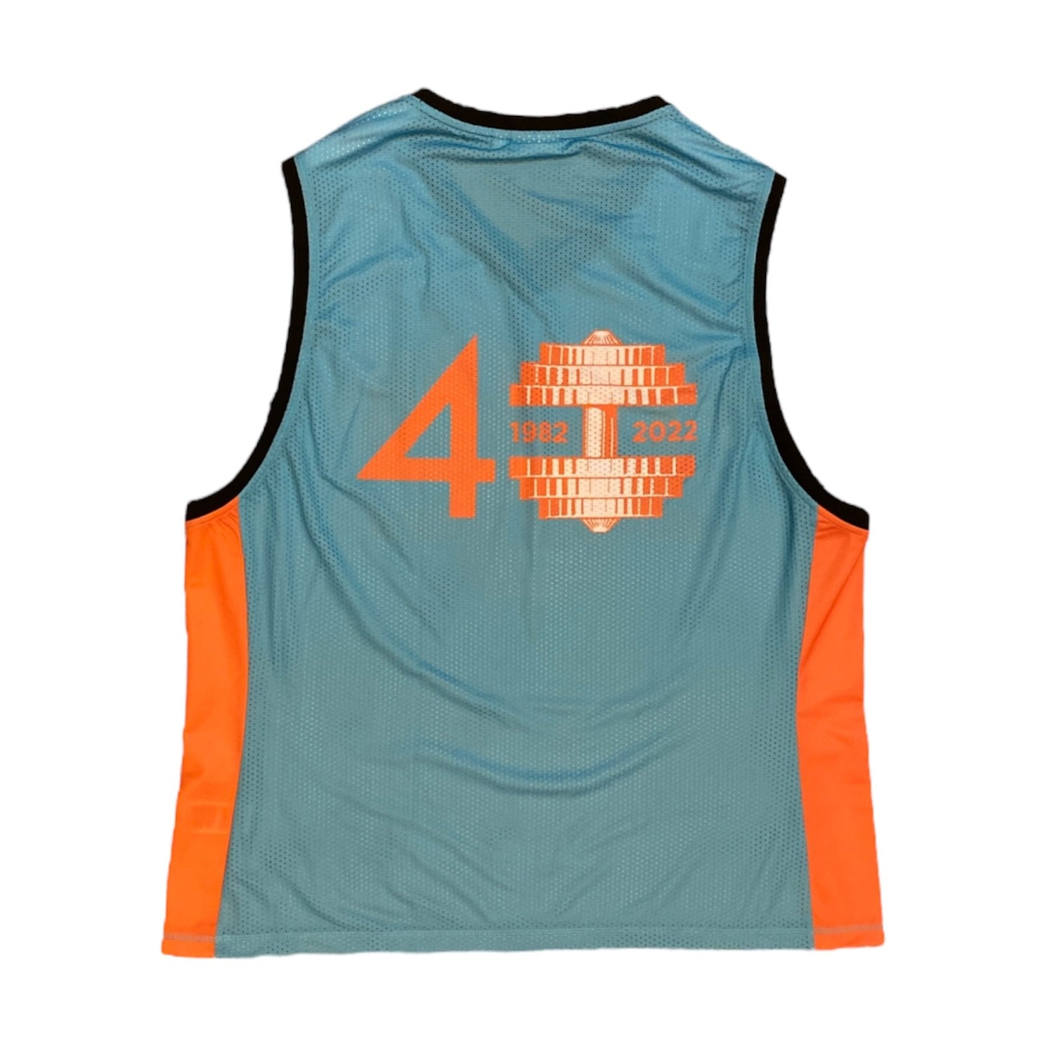 Better Bodies Anniversary Light Blue Flame Mesh Tank