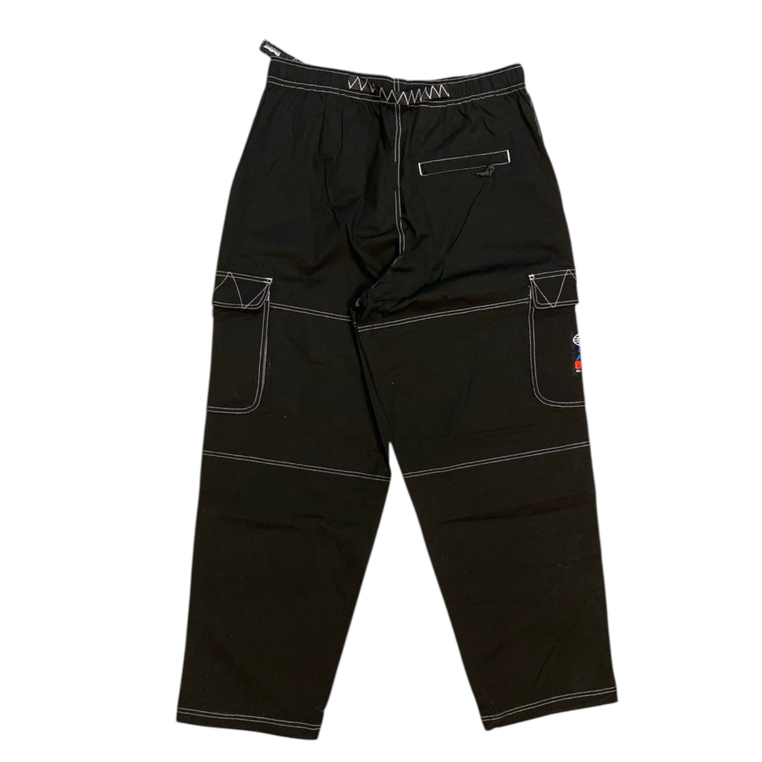 Butter Terrain Contrast Stitch Black Cargo Pants