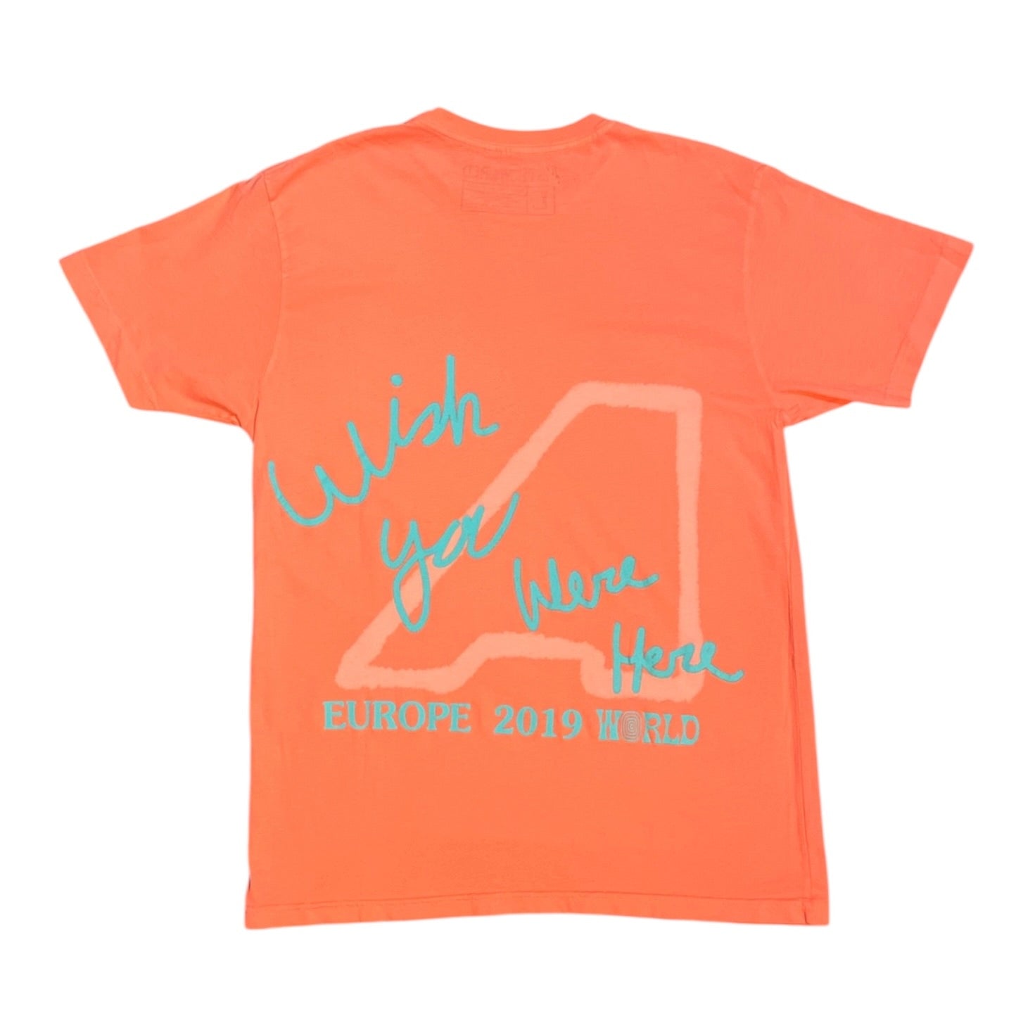 Travis Scott Astroworld Europe Tour 2019 Wish You Were Here Pink Tshirt
