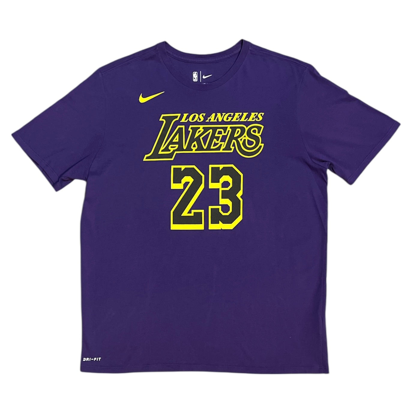 Nike LeBron James Los Angeles Lakers #23 Purple Tshirt