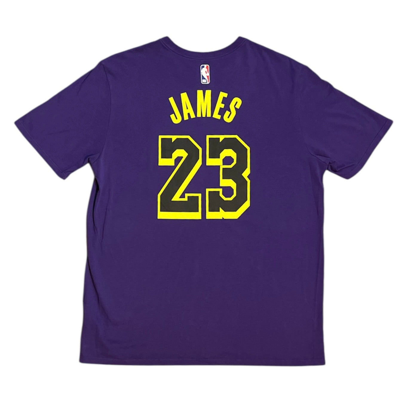 Nike LeBron James Los Angeles Lakers #23 Purple Tshirt