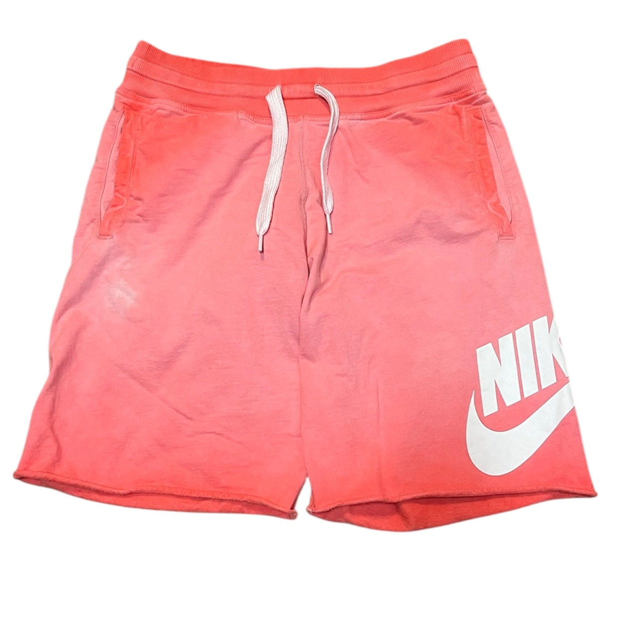 Nike Sportswear French Terry Pink White Sweatshirt and Shorts Set