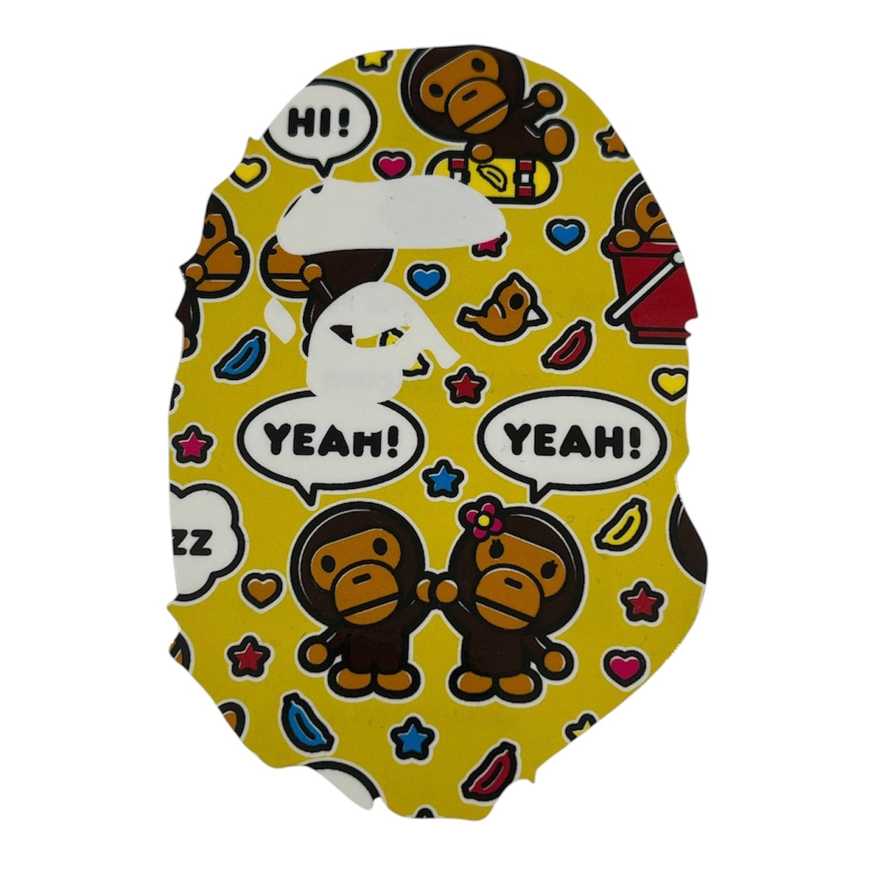 Bape A Bathing Ape Mulitcolor Head Sticker