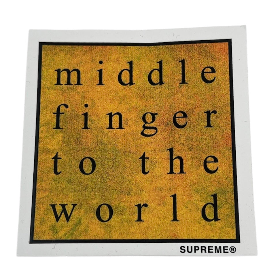 Supreme Middle Finger To The World