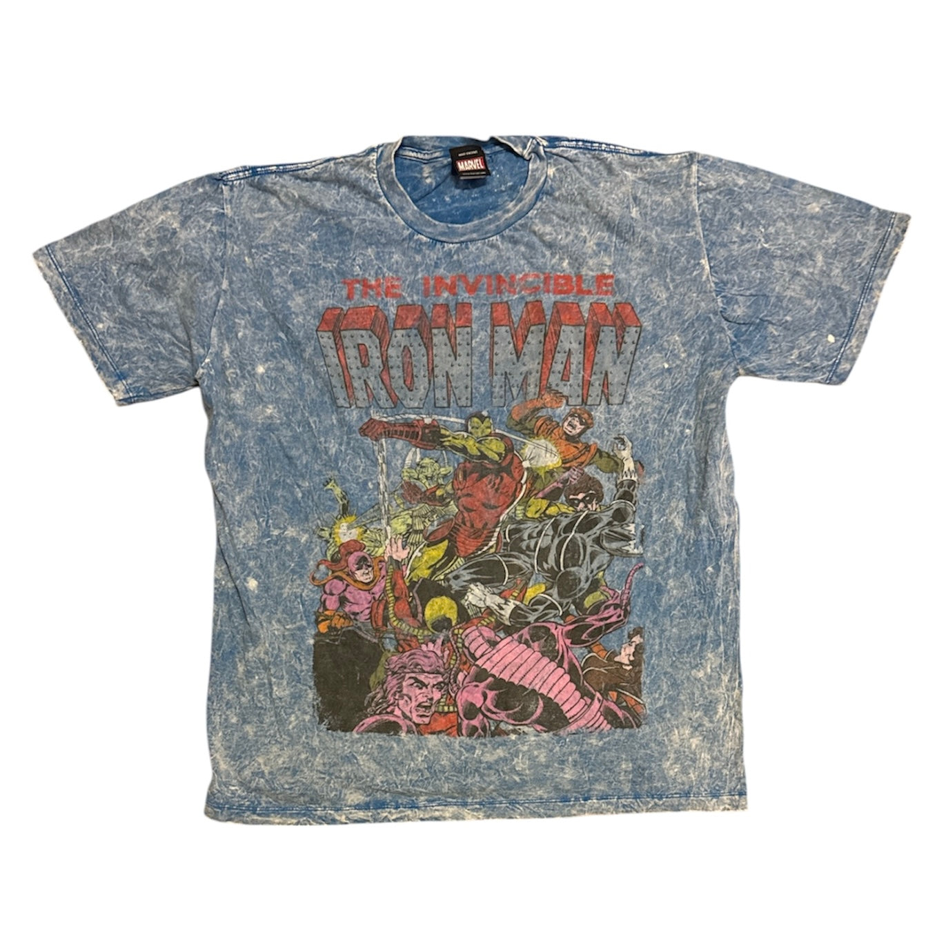 The Invincible Iron Man Acid Wash Tshirt