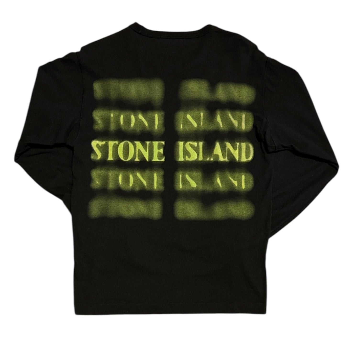 Stone Island Blur Logo Black Long Sleeve