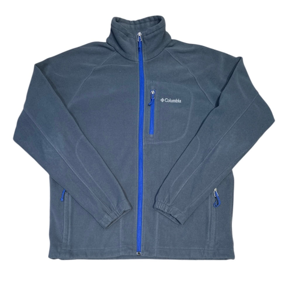 Columbia Fast Trek ii Full Zip Fleece Grey Blue Long Sleeve