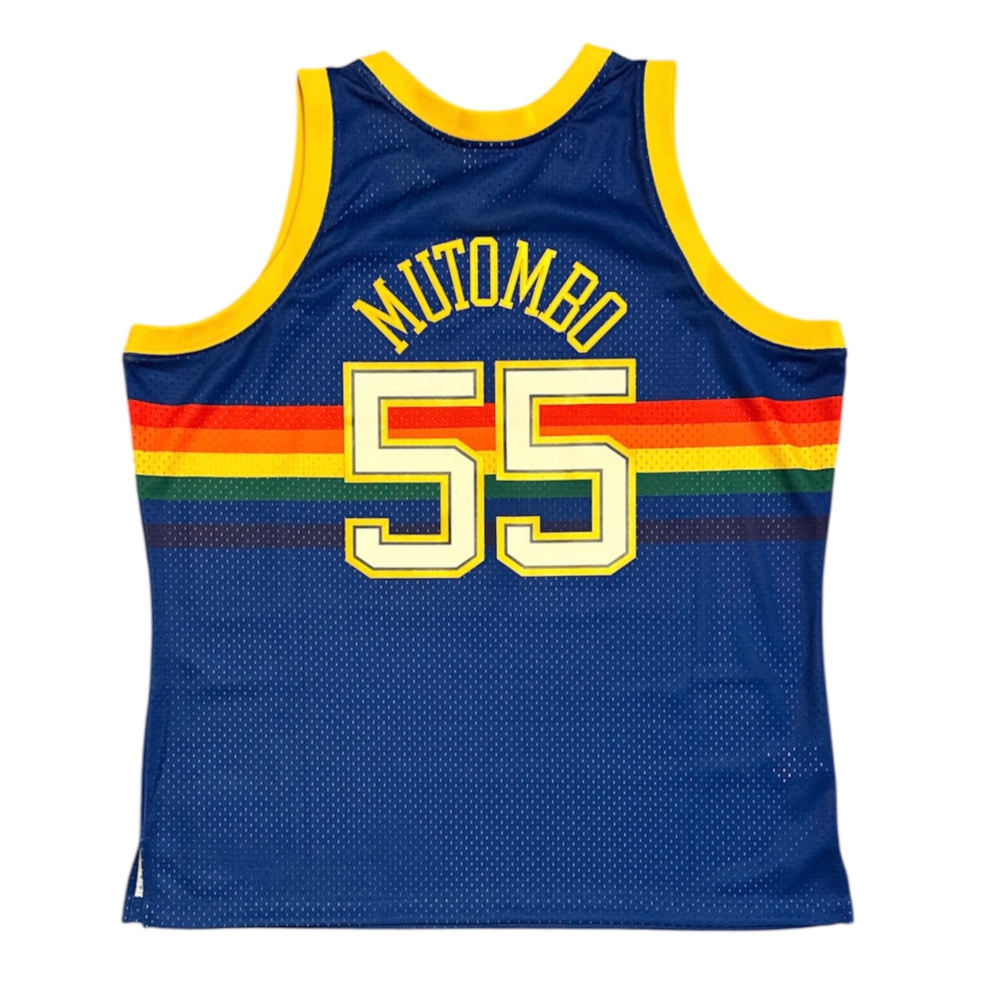 Mitchell & Ness Hardwood Classics Denver Nuggets Diekembe Mutombo #55 Replica Swingman Basketball Jersey