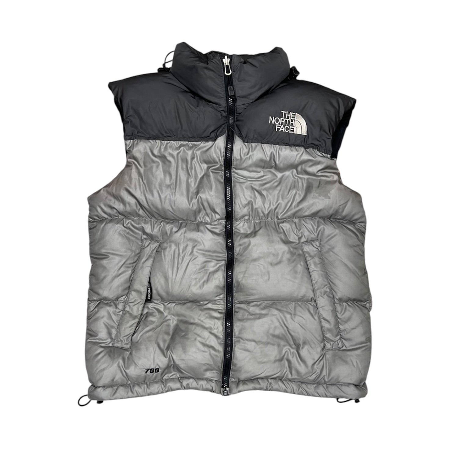 The North Face Grey Black Puffer Vest