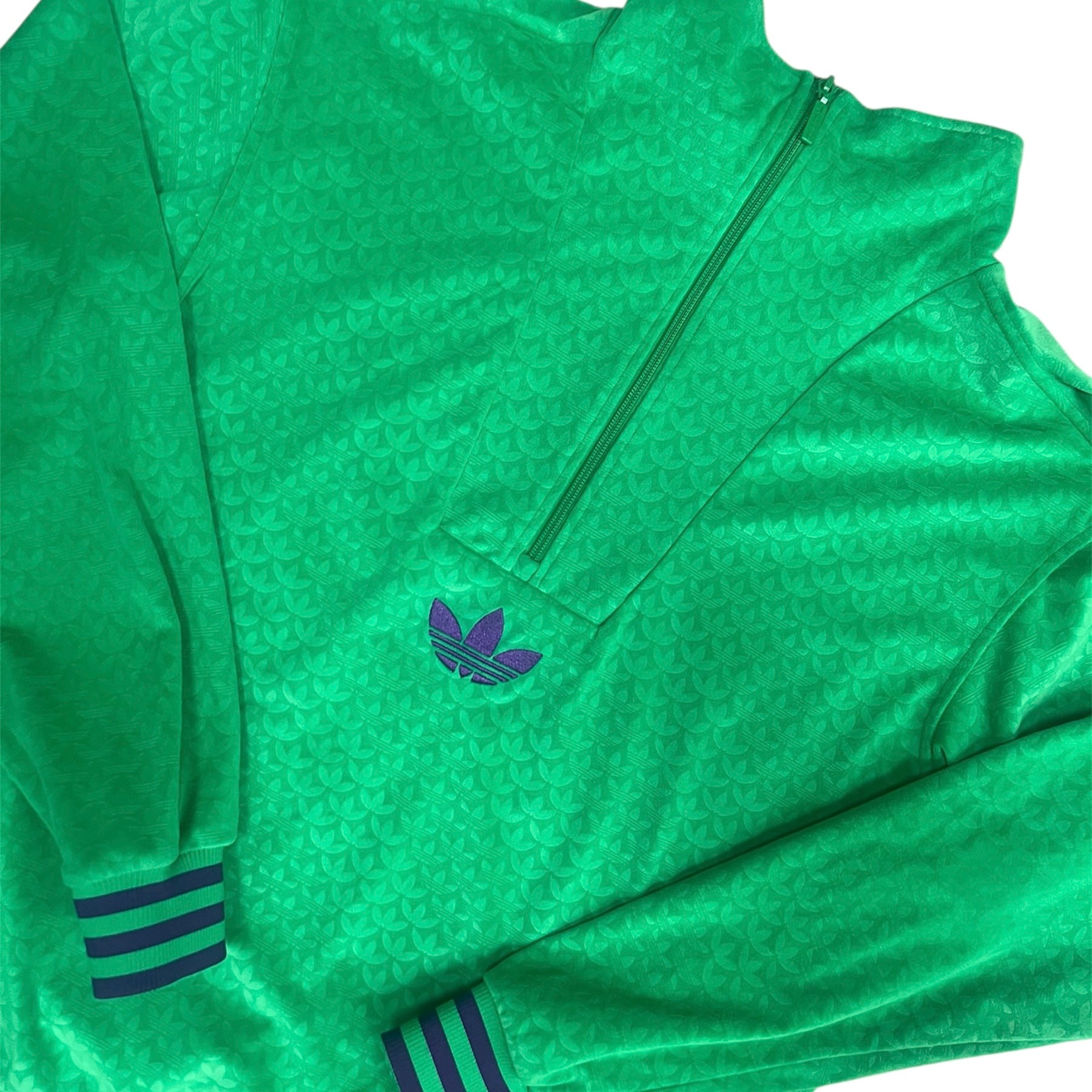 Adidas Adicolor Heritage Now Funnel Velour Half Zip Track Top