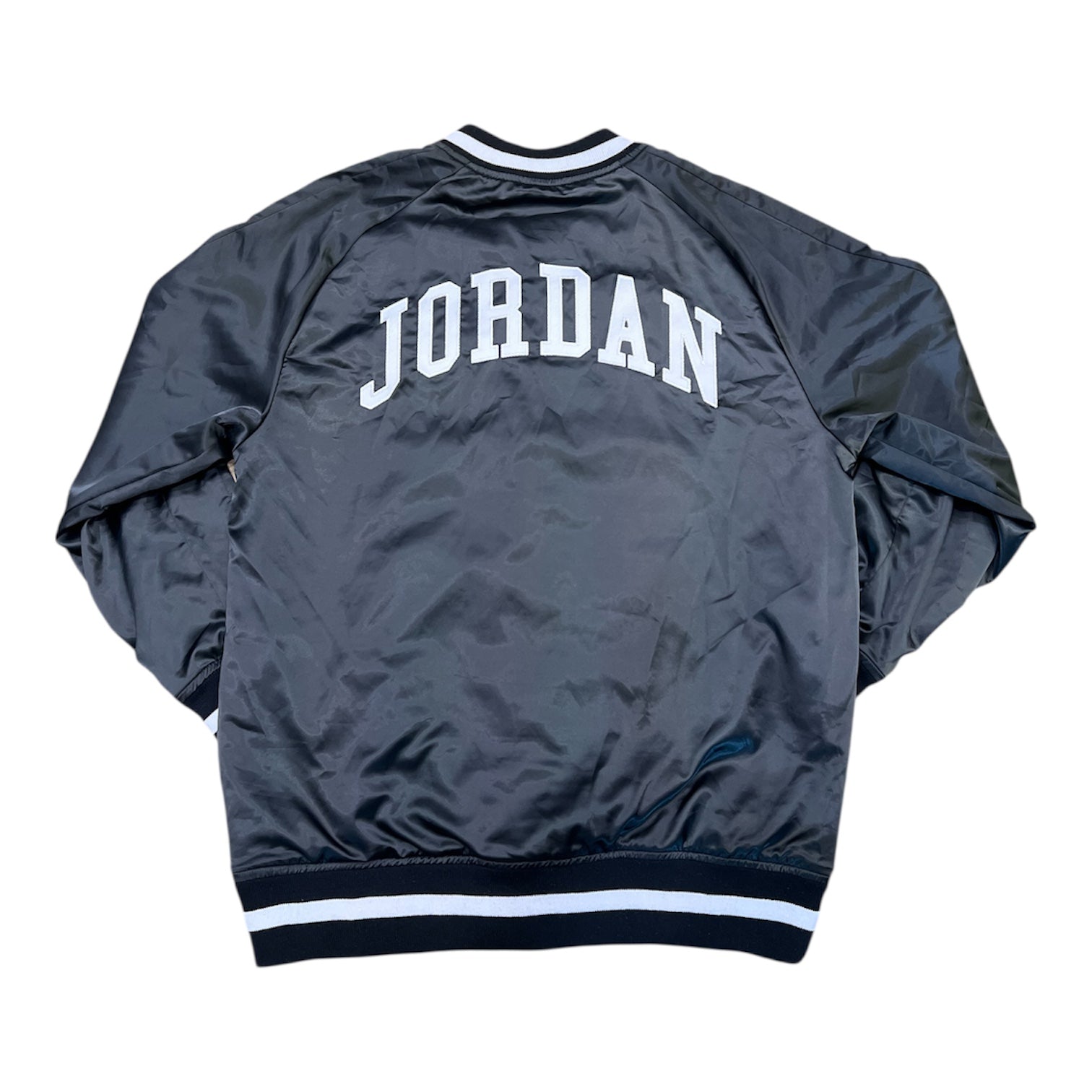 Jordan He Got Game Black Satin Varsity Jacket