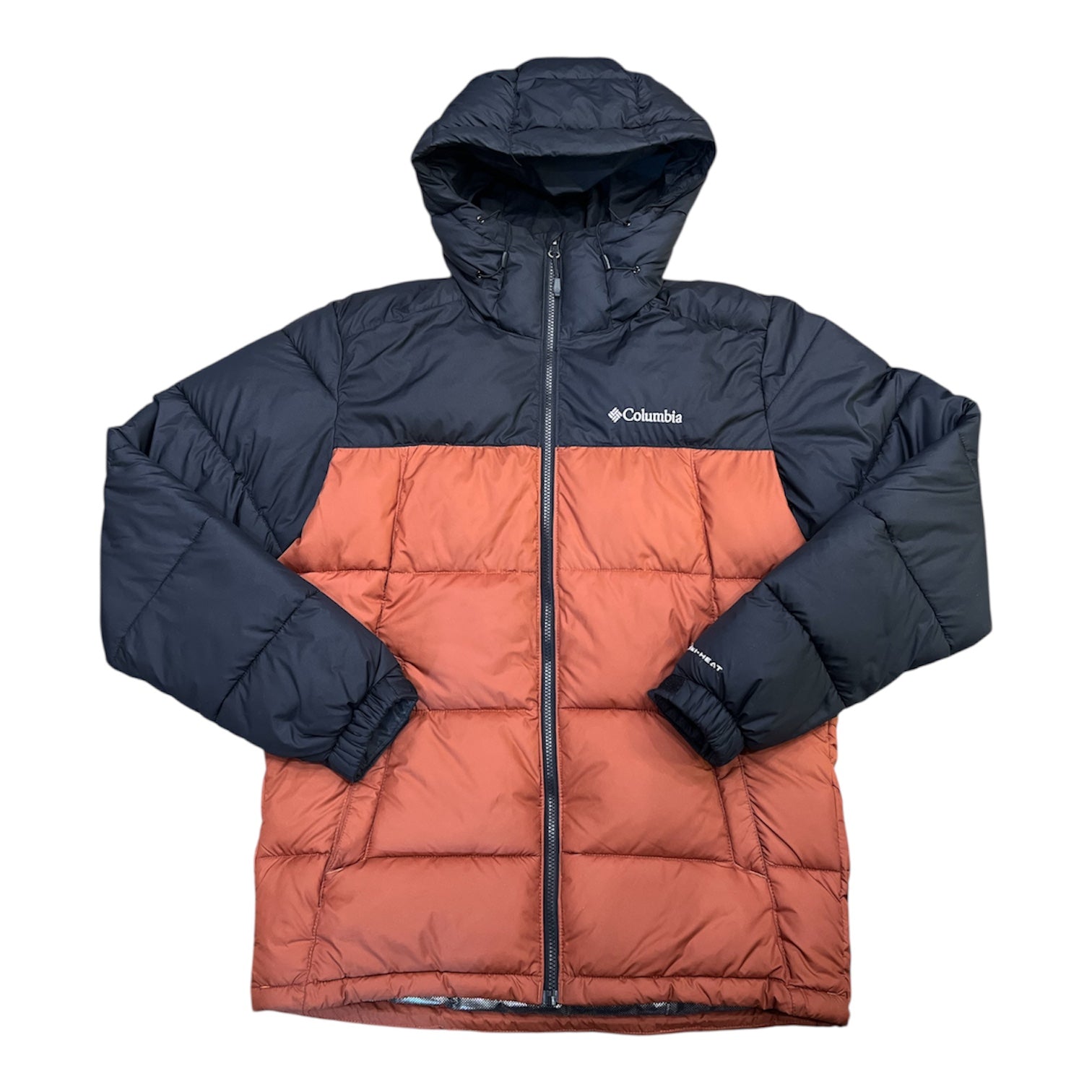Columbia Omni-Heat Black Brown Pike Lake Puffer Jacket
