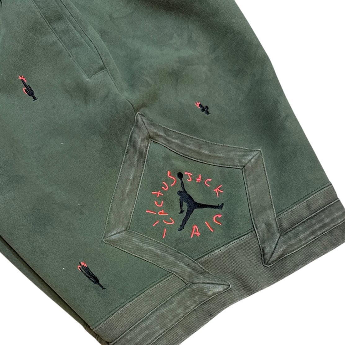Jordan Cactus Jack by Travis Scott Washed Suede Medium Olive Shorts