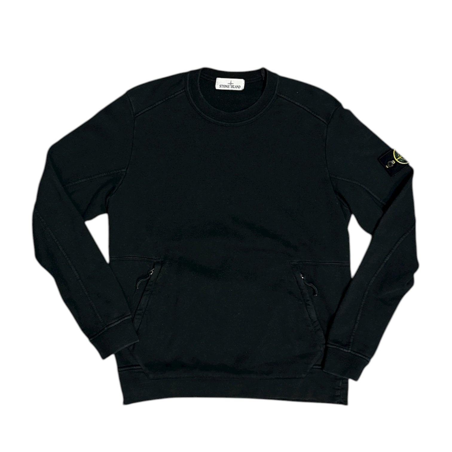 Stone Island Pouch Pocket Black Sweatshirt