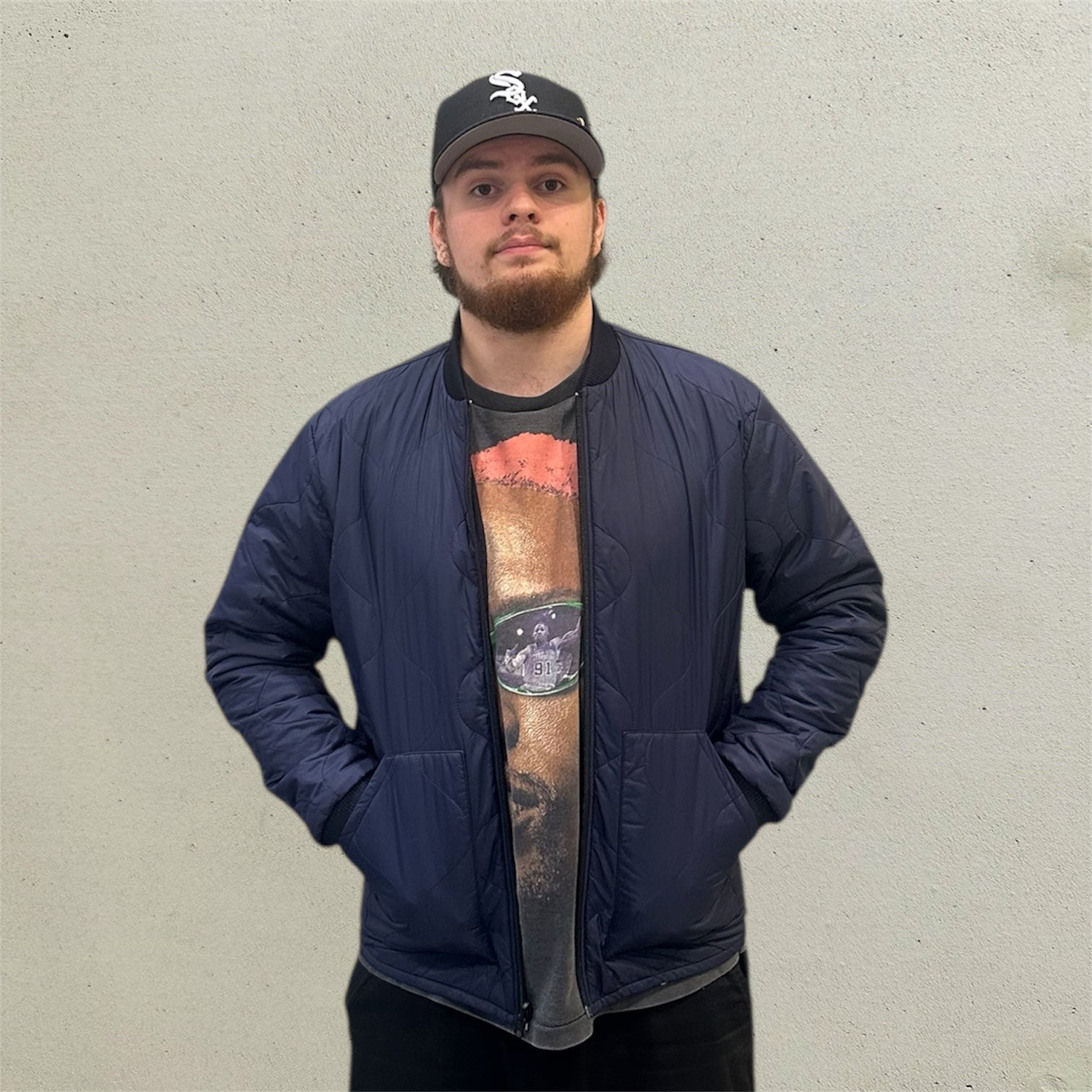 Sneakersnstuff Reversible Navy Bomber Jacket