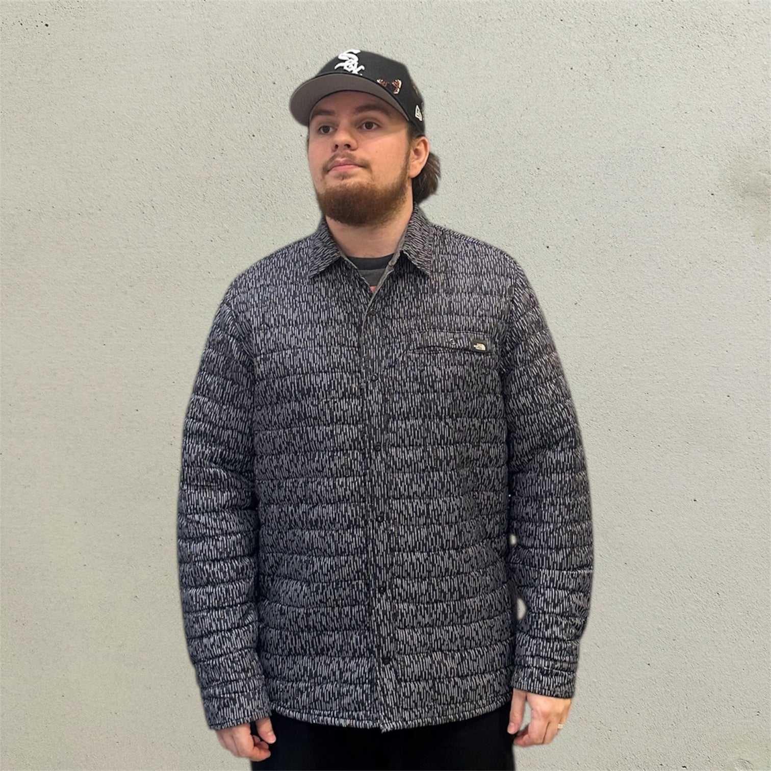 The North Face Grey Thermoball Puffer Overshirt Jacket