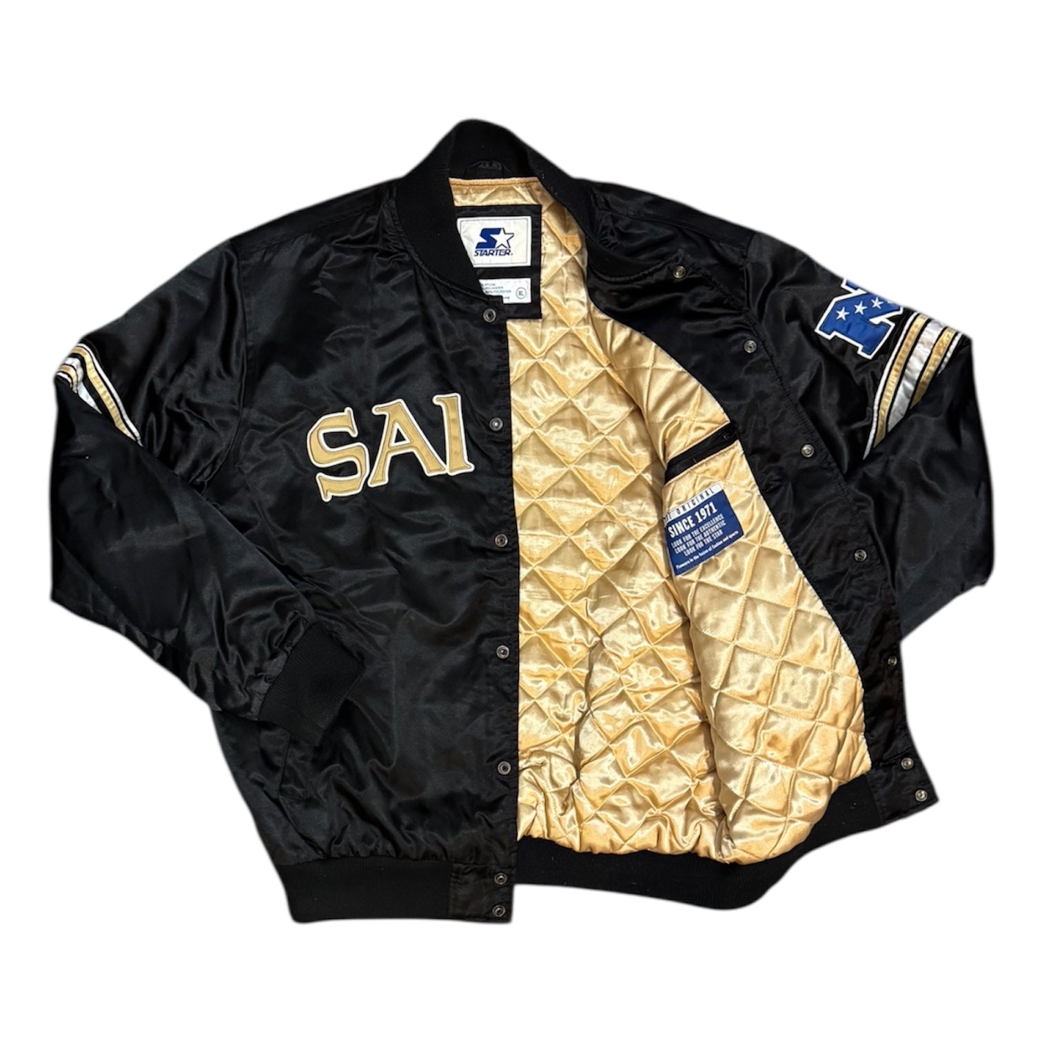 Starter New Orleans Saints Black Satin Jacket