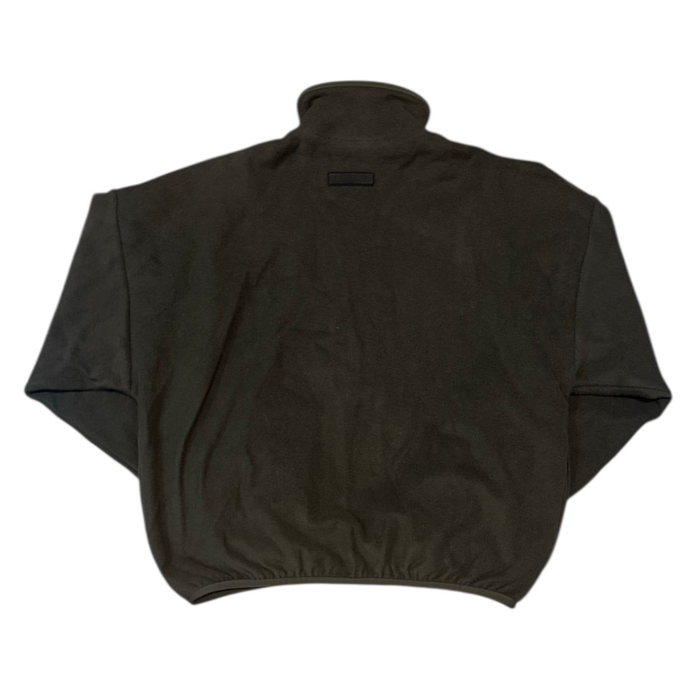 Essentials Fear Of God Cropped Mock Neck Grey Quarter Zip Sweatshirt